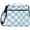 Light Blue and White Checkered, variant on Zipper Binder with Shoulder Strap 2 inch 3 Ring Waterproof File Folder Organizer Bag 500 Sheet Light Blue and White Checkered