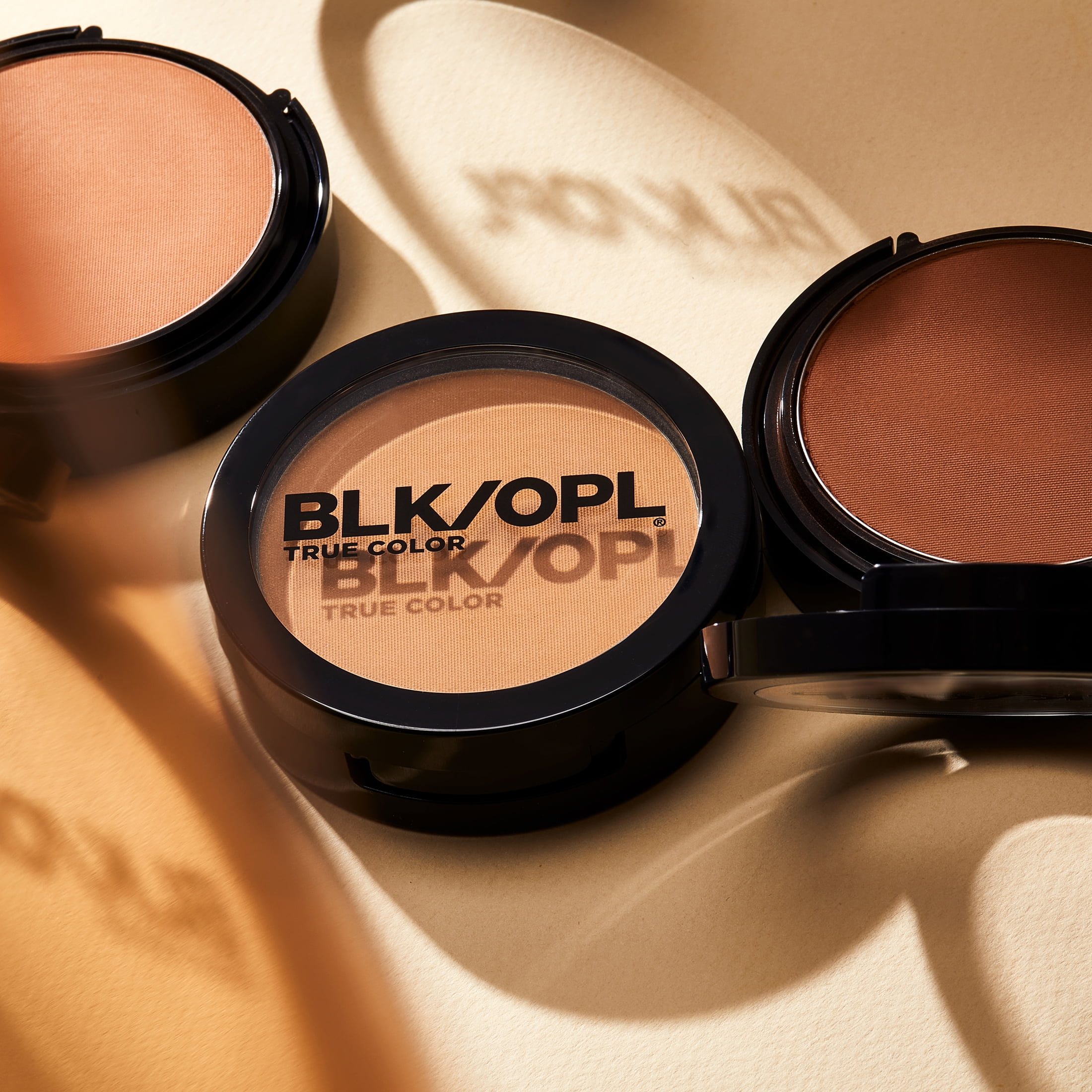 BLK/OPL Foxy Brown Oil Absorbing Pressed Powder, Evens Skin Tone, Soft Focus Finish, .33 oz