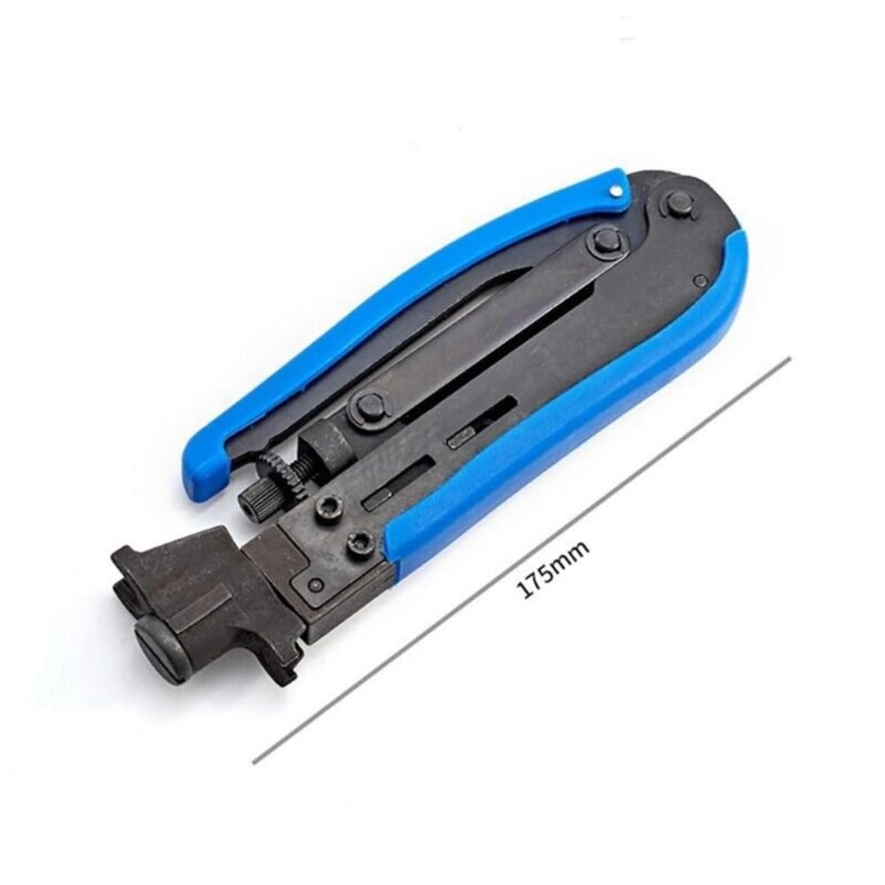 Coax Cable Crimper Coaxial Cable Pliers Compression Tool Adjustable Screw Head Pliers Crimping Tool For Coax RG59/RG6 F-Connectors