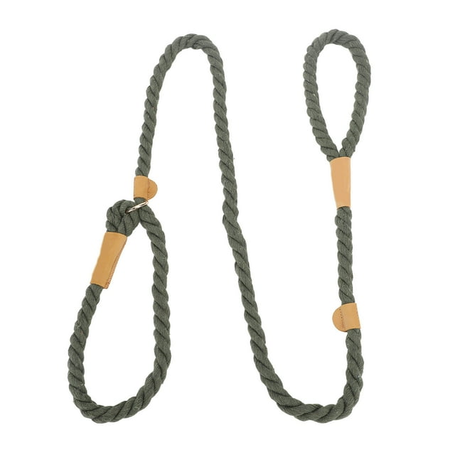 Dog Rope Leash, Comfortable Cotton Rope Long Dog Leash Tear Resistant for Training Grey,Dark Green,Orange Red