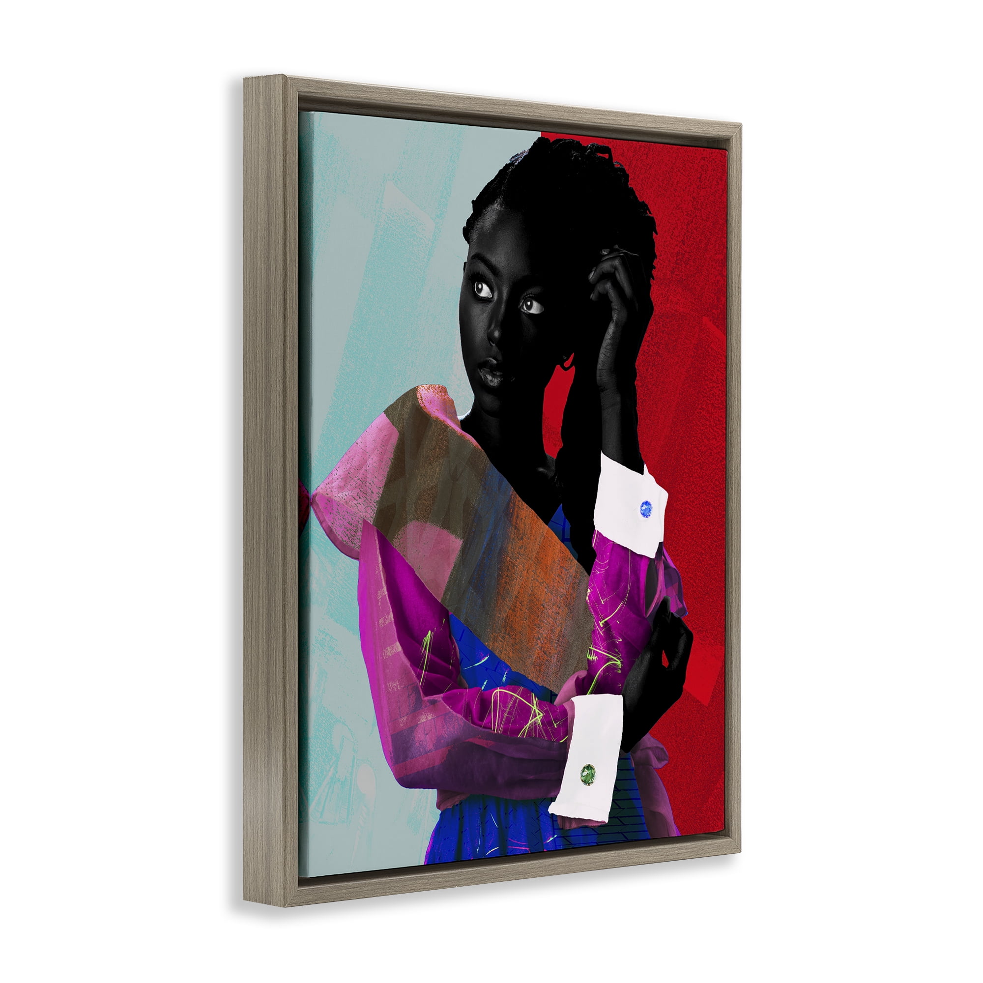 Stupell Industries New York Fashion Style Brown Framed Floater Canvas Wall Art, design by NUMA Art