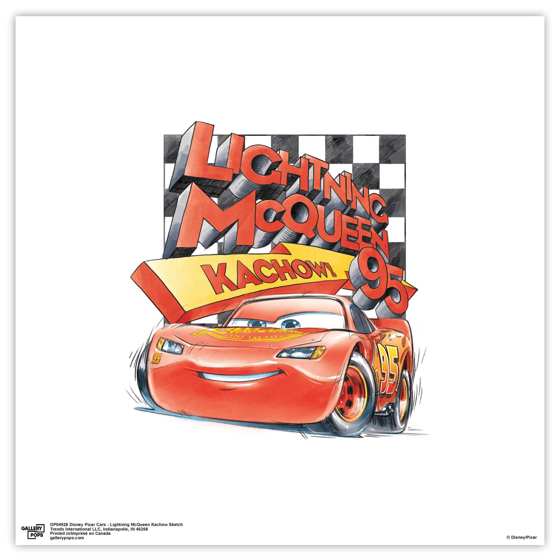 Gallery Pops® Disney Pixar Cars (2006) - Lightning Kachow Sketch Wall Art