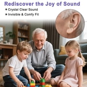 Hearing Aids for Seniors, Invisible Hearing Amplifiers with Noise Cancelling, Rechargeable Hearing Aids, Comfort In-ear Hearing Devices for Severe Hearing Loss Adults
