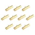 thumbnail image 1 of Unique Bargains 160Pack Ribbon Crimp Clamp Ends 25mm Cord End Clasp for DIY Craft Gold Tone, 1 of 7