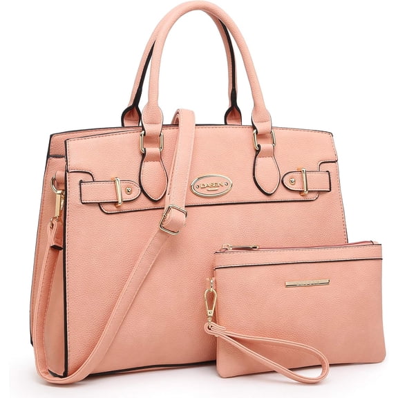 Women Handbags and Purses Ladies Shoulder Bag Top Handle Satchel Tote Work Bag with Matching Clutch