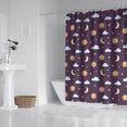 thumbnail image 2 of Purple Sun Moon Star Cloud Pattern Shower Curtain 72"x72" ,Bathroom Decorative Shower Curtains Set with 12 Hooks,Modern Waterproof Washable Shower Curtain, 2 of 6