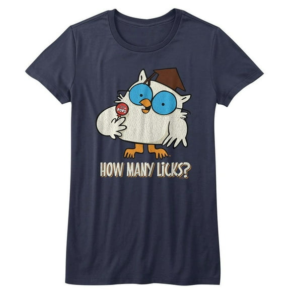 Tootsie Roll T-Shirt pour Femme Junior Bleu Marine Many Licks