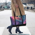 thumbnail image 4 of FORMRS Canvas Laptop Tote Bag for Women with 15.6" Computer Compartments Shoulder Handbag, Space Astronaut, 4 of 7