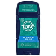 Tom's of Maine Long-Lasting Aluminum-Free Natural Deodorant for Men, Mountain Spring, 2.8 oz.