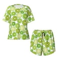 thumbnail image 4 of Kdxio Kiwi Lemon Print Pajamas Sets for Women Short-Sleeved Pjs with Lounge Shorts Two Piece Sleepwear S-4XL, 4 of 9