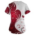 thumbnail image 3 of LHVUOA Valentine's Day Scrubs for Women Heart Print Tops for Women Short Sleeve Nursing Uniforms Cartoon Pattern Tops with Pockets, 3 of 3