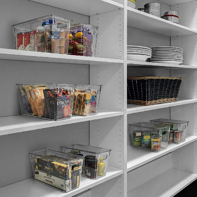 Plastic Storage Bins with Lids – Perfect Kitchen Organization or Pantry  Storage