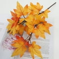 thumbnail image 6 of Artificial Maple Leaves Branches 13",Faux Fall Leaf Stems for Farmhouse Decor, Thanksgiving Table Centerpiece, Fireplace or Halloween,E,1PC, 6 of 10
