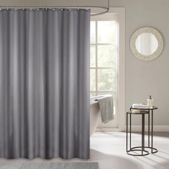 Esaierr Stylish Bathroom Shower Curtain, Waterproof Shower Curtain, Dry Quickly, Hook Thickened Not Easy to Break, Variety of Colors(Gray)