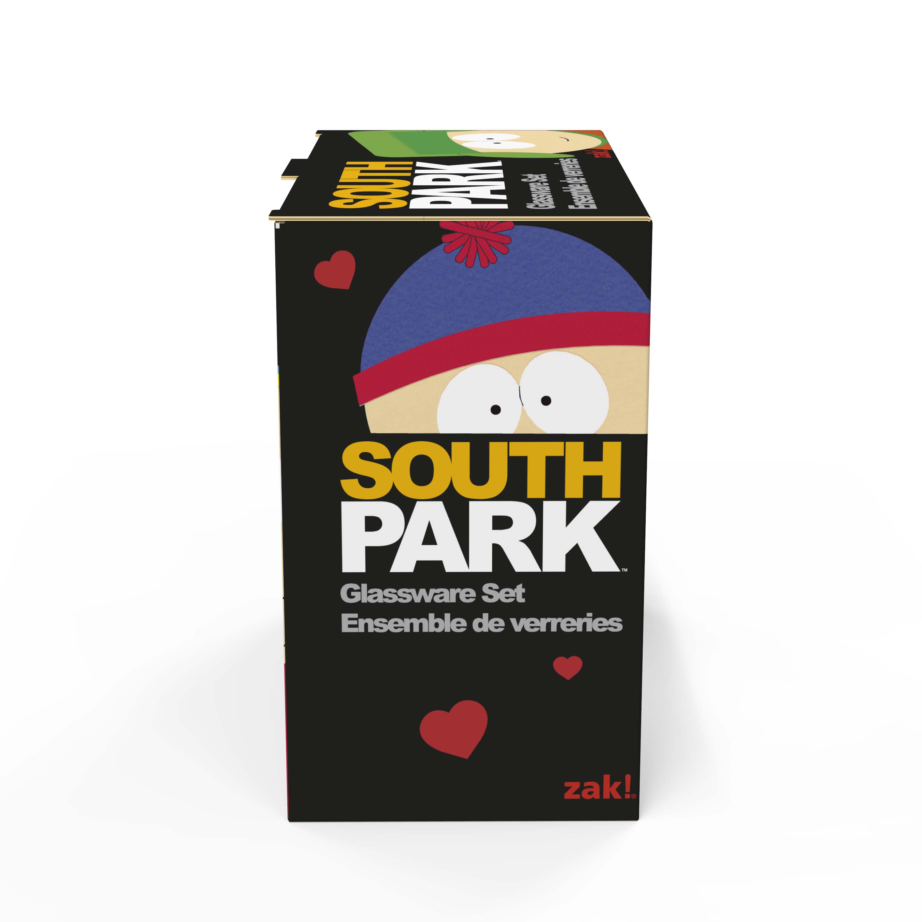 Zak Designs 16 Ounce Valentine Glass 2pk, South Park