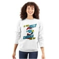 thumbnail image 3 of Grumpy Smurf Jolly Enough Xmas Santa Unisex Plus Size Sweatshirt Brisco Brands 4X, 3 of 5