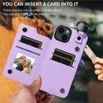 thumbnail image 4 of iPhone 14 Case ,Card Slots Leather Wrist Strap Phone Cover for iPhone 14, 4 of 5