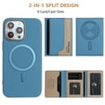 thumbnail image 2 of ELEHOLD Case for iPhone 16 Plus, 2-in-1 Magnetic Detachable Wallet Case, RFID Blocking PU Leather Flip Cover with Kickstand & Card Holder,Lightblue, 2 of 5