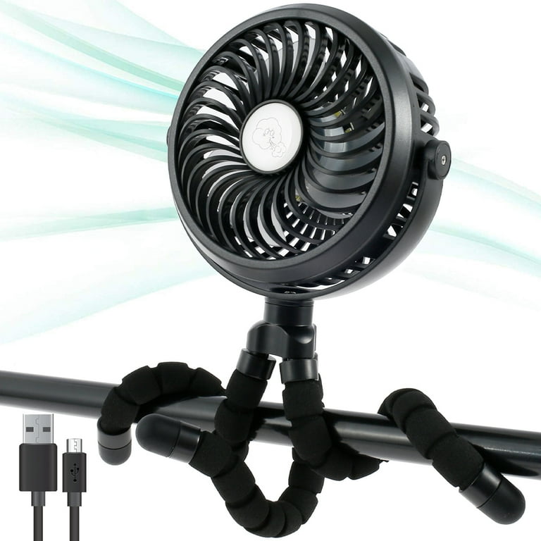 Portable Clip on Fan for BLACK+DECKER 20v Lithium Battery,Battery Powered  Stroller Fan with 3 Energy Efficient Speed Settings for