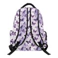thumbnail image 2 of Chririnla Breathable Zaino per bambini per la scuola for Elementary School Daily Use, 600D Polyester Lightweight School Bag, Watercolor Purple Butterfly Print, 2 of 10