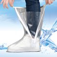thumbnail image 4 of Cubierta de botas de lluvia de PVC Unsiex Protectores de zapatos impermeables de tubo alto Suministro (L) JShteea Libre de BPA, 4 of 9