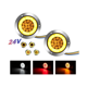 thumbnail image 2 of 2 pzs Plafones 14 Led Gel Redondo Camión 4 Funciones 24v Malubero Amarillo, 2 of 3