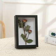 1 Pack 5 x 7 Inches Shadow Box Frame, Small Wood Frame Memory Display Cases,1.2in Depth Picture Frame Case for Dried Flowers, DIY Craft, Memorabilia, Medals and Photos, White