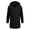 Black, variant on Men's Hooded Double Breasted Wool Blend Coat Mid-Length Windproof Overcoat Casual Winter Warm Trench Coat With Pockets Black M