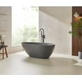 thumbnail image 4 of Vanity Art 67" x 33” Oval Shaped Stone Resin Freestanding Bathtub, Contemporary Design Soaking Tub with Overflow and Integrated Pop Up Drain, 4 of 4