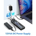 thumbnail image 4 of Hub USB alimentado LEINSIS Hub USB 3.2/USB C de 10 puertos con adaptador, 4 of 8