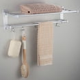 thumbnail image 1 of Fosa Bathroom Storage Rack,Household Bathroom Space Aluminum Wall-Mounted Double Layer Bath Towel Holder Towel Rack Storage Rack 40cm,Towel Holder, 1 of 8