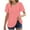 Pink, variant on Posijego Women's Casual Tunic Tops with Leggings Round Neck Dressy Button Pleated Loose Blouses Summer Clothes