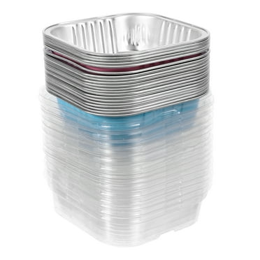 BERTDOMD 20 Sets of Mini Cake Pans With Lids Aluminum Foil Tiramisu Pans Cake Baking Boxes