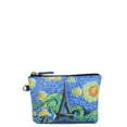 thumbnail image 1 of Anna by Anuschka Women's Hand Painted Genuine Leather Coin Pouch - Top zip entry, 1 of 3