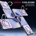 thumbnail image 6 of Designed for Samsung Galaxy Z Flip 7 Magnetic Hard Case, Compatible with Magsafe, Rugged 360 Rotating Ring Kickstand Heavy Duty Shockproof Protection Phone Case for Samsung Galaxy Z Flip 7, Purple, 6 of 8