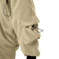 thumbnail image 4 of SSAAVKUY Flat Pocket Parachute Pants for Men Causal Baggy Cargo Pants Unisex Street Y2K Pants Drawstring Trousers Khaki 12, 4 of 8