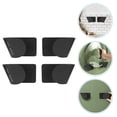 thumbnail image 3 of 1 Set 4pcs ABS Punch Free Kitchen Pot Lid Storage Racks Pot Lids Holder (Black), 3 of 9