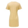 thumbnail image 4 of Robes d'Été pour Femmes 2022 Mode pour Femmes Couleur Unie Nœud à Nouer Col en V Manches Courtes Robe Décontractée, 4 of 5