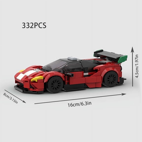 Racing Car City Speed Champions Sports Building Blocks 488 MOC Classic Rally Super Racers Vehicle Technique Bricks Kids Toys DIY