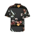 thumbnail image 3 of Goofa Butterfly with Fowers Hawaiian Shirt for Men, Unisex Summer Beach Casual Short Sleeve Button Down Shirts,Aloha Tropical Floral print shirt-XX-Large, 3 of 9
