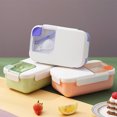 thumbnail image 1 of Lunch Box School Portable Compartments Microwave Sealing Storage Package Portable Food Container with Spoon Leak-proof Locking Organizer Purple, 1 of 9
