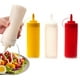 thumbnail image 1 of Nvzi 3 botellas de plástico para salsa exprimible con tapas de boquilla, dispensadores reutilizables para condimentos (350 ml), 1 of 5