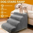 thumbnail image 3 of Dog Stairs for Small Dogs, 3-4-Step Dog Ramp for Bed , Dogs Steps for Bed, Couch, Pet Stairs with Non-Slip Bottom Design, Cat Scratching, High Density Foam Portable Pet Steps, 3 of 9