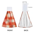 thumbnail image 3 of Dailycode Kitchen Wash Cloths with Hanging Loops Absorbent Absorbent Quick Drying Hand Towels, 2 Pack, Snowflake Red Plaid, 3 of 7