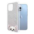 thumbnail image 2 of WIRESTER Clear/Silver Glitter Case, Sparkle Bling TPU Cover for Apple iPhone 13 Pro 6.1" 2021, Animal White Chihuahua Dog, 2 of 3