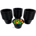 thumbnail image 3 of Empress 4 oz. BLACK Plastic Disposable Portion Souffle Container Food Cups with Lids (Pack of 50 Sets), 3 of 6