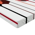 thumbnail image 2 of Ambesonne Wine Fitted Sheet 2 Pcs Set, Abstract Glasses, King, Red Grey Black, 2 of 3