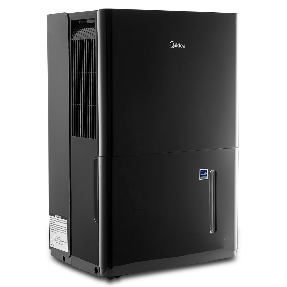 Midea 50Pint EnergyStar Smart Dehumidifier for Wet Rooms with Pump, Black, MAD50PS1WBL