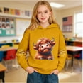 thumbnail image 6 of MAIHAN Teen Girl Hoodies Highland Cow Warmth Cozy Pullovers Long Sleeve Boys Christmas Hoodies Sherpa Lined Cute Casual Fall Winter Sweatshirts(Yellow,11-12 Years), 6 of 6