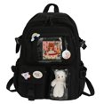 thumbnail image 1 of Mochila escolar de nailon con múltiples bolsillos para mujer, morral escolar impermeable para estudiantes, mochila Kawaii para ordenador portátil, 1 of 4